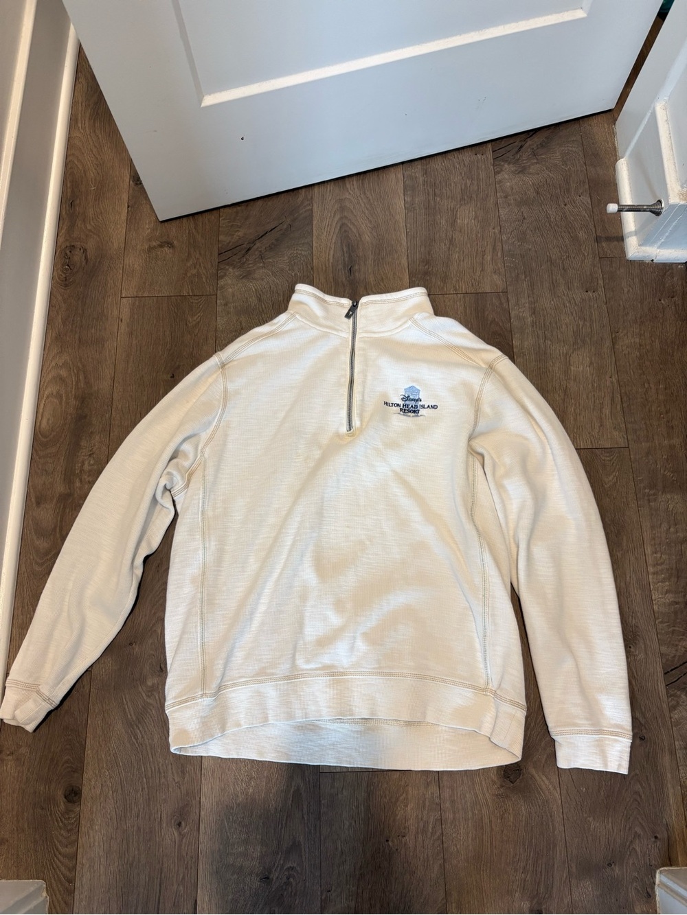 Tommy Bahama Cream Disney Hilton Head Resort Quarter-Zip Pullover Sweatshirt